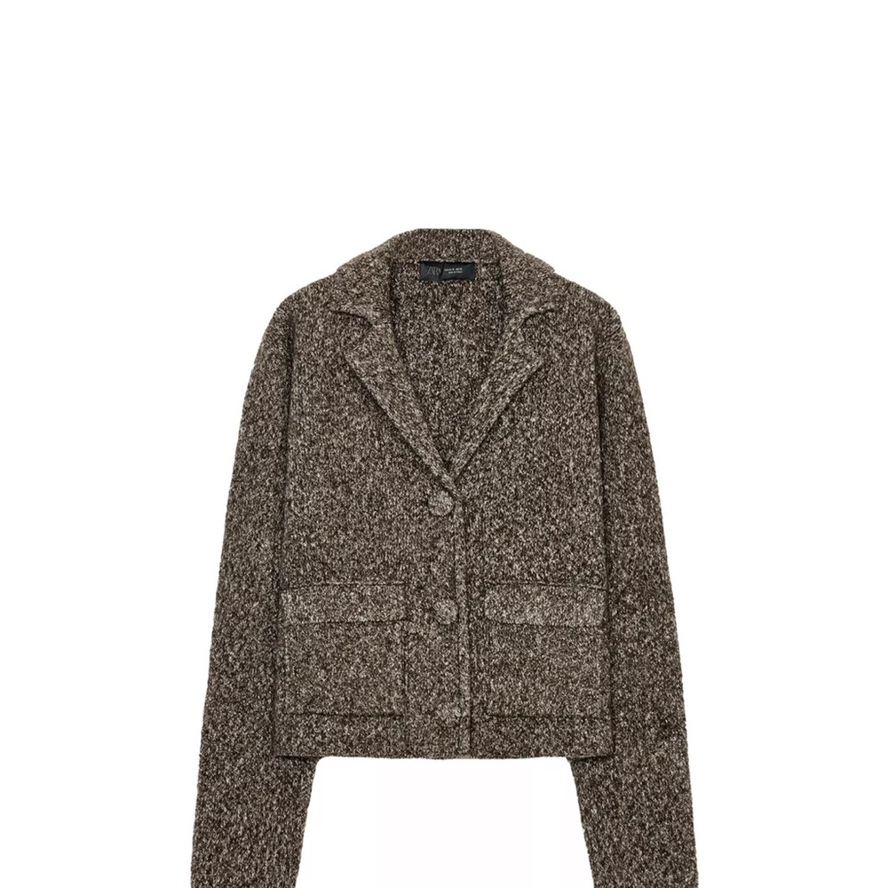 Zara Brown Tweed Blazer